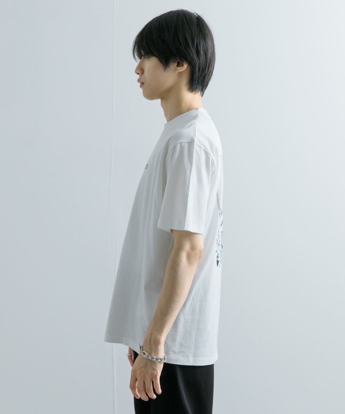 SENSE OF PLACE by URBAN RESEARCH(センスオブプレイスバイアーバンリサーチ)の「キャットグラフィックプリントTシャツ B(Tシャツ/カットソー・メンズ・ブラック/ホワイト/ライトブルー・MEDIUM/LARGE)」の8枚目の写真