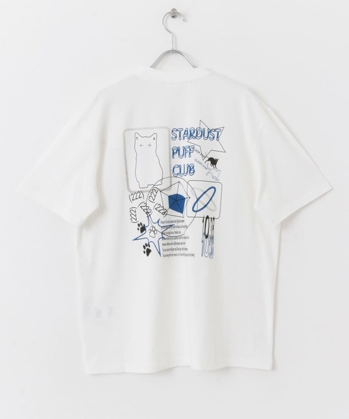 SENSE OF PLACE by URBAN RESEARCH(センスオブプレイスバイアーバンリサーチ)の「キャットグラフィックプリントTシャツ B(Tシャツ/カットソー・メンズ・ブラック/ホワイト/ライトブルー・MEDIUM/LARGE)」の11枚目の写真