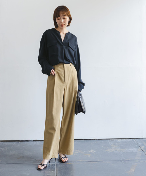 ワークディテールドレープシャツ〇ストリングジョガーパンツ〇Noble