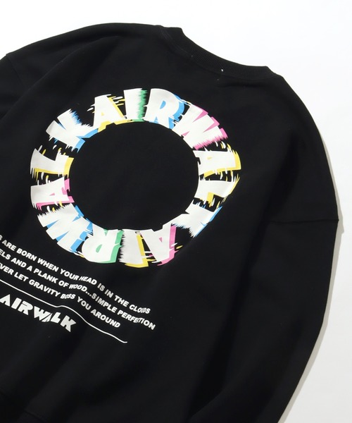 AIRWALK(エアウォーク)の「【AIRWALK/エアウォーク】裏毛 ワッペン刺繍 & バックプリント クルーネック スウェット(スウェット・メンズ・ブラック/ピンク系その他/ブルーグリーン/オートミール・M/LL/L)」の13枚目の写真