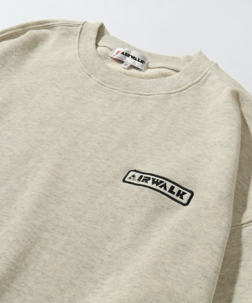 AIRWALK(エアウォーク)の「【AIRWALK/エアウォーク】裏毛 ワッペン刺繍 & バックプリント クルーネック スウェット(スウェット・メンズ・ブラック/ピンク系その他/ブルーグリーン/オートミール・M/LL/L)」の21枚目の写真