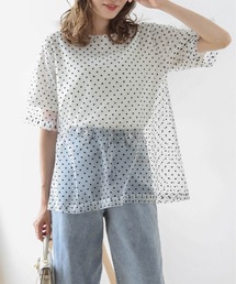 ドットチュールレイヤードTシャツ