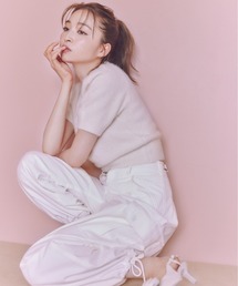 フォックスカシミヤハーフスリーブプルオーバー