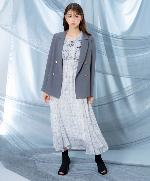 NOELA（ノエラ）の「ゴールドボタンテーラードダブルジャケット（テーラードジャケット・レディース・ブラウン/チャコールグレー/ネイビー・M/S）」の7枚目の写真