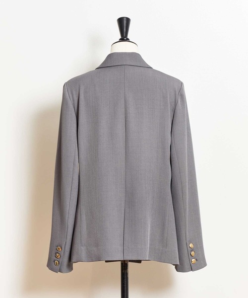 NOELA（ノエラ）の「ゴールドボタンテーラードダブルジャケット（テーラードジャケット・レディース・ブラウン/チャコールグレー/ネイビー・M/S）」の10枚目の写真