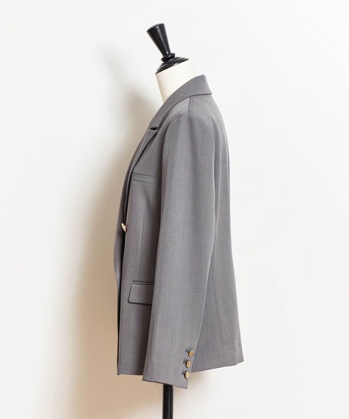 NOELA（ノエラ）の「ゴールドボタンテーラードダブルジャケット（テーラードジャケット・レディース・ブラウン/チャコールグレー/ネイビー・M/S）」の11枚目の写真