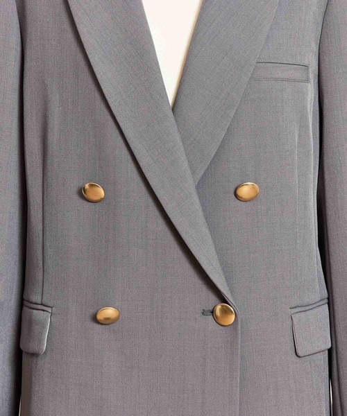 NOELA（ノエラ）の「ゴールドボタンテーラードダブルジャケット（テーラードジャケット・レディース・ブラウン/チャコールグレー/ネイビー・M/S）」の12枚目の写真