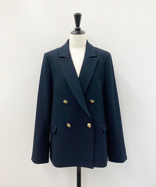 NOELA（ノエラ）の「ゴールドボタンテーラードダブルジャケット（テーラードジャケット・レディース・ブラウン/チャコールグレー/ネイビー・M/S）」の16枚目の写真