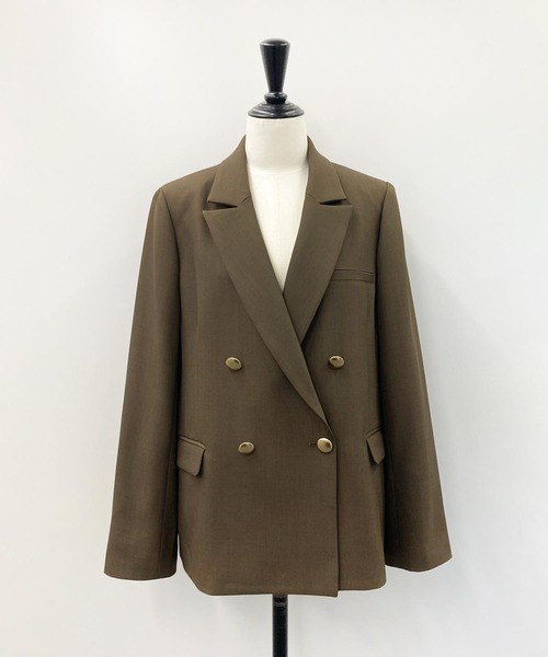 NOELA（ノエラ）の「ゴールドボタンテーラードダブルジャケット（テーラードジャケット・レディース・ブラウン/チャコールグレー/ネイビー・M/S）」の15枚目の写真