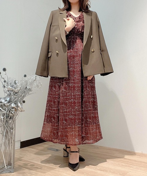 NOELA（ノエラ）の「ゴールドボタンテーラードダブルジャケット（テーラードジャケット・レディース・ブラウン/チャコールグレー/ネイビー・M/S）」の18枚目の写真