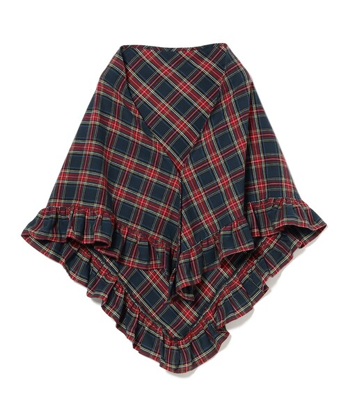 BEAMS BOY（ビームスボーイ）の「フリル チェック ストール（ストール/ショール・レディース・レッド/ネイビー・ONE SIZE）」の18枚目の写真
