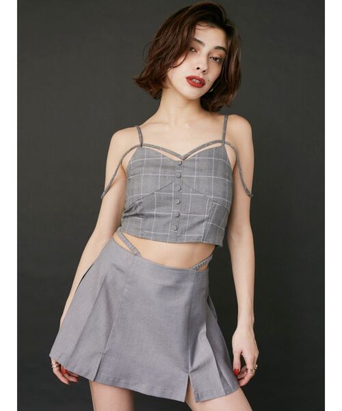 【セール】ストラップチェックキャミソール(キャミソール)|EVRIS(エヴリス) 【セール】ストラップチェックキャミソール(キャミソール)|EVRIS(エヴリス)