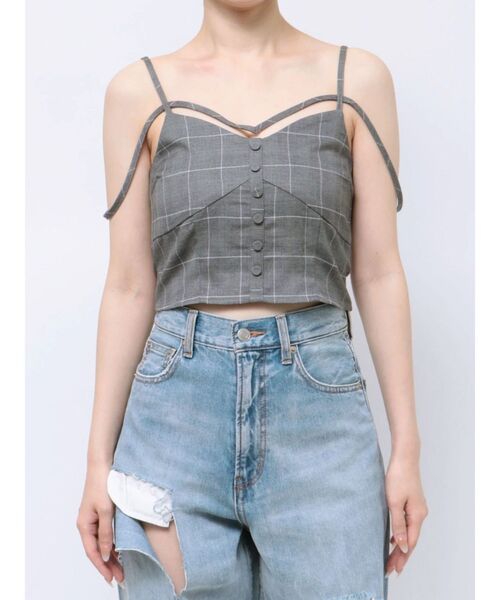 【セール】ストラップチェックキャミソール(キャミソール)|EVRIS(エヴリス) 【セール】ストラップチェックキャミソール(キャミソール)|EVRIS(エヴリス)