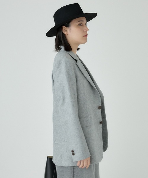 Chaos（カオス）の「Chaos(カオス)/オバロンジャケット（テーラードジャケット・レディース・ネイビー/ライトグレー・FREE）」の6枚目の写真