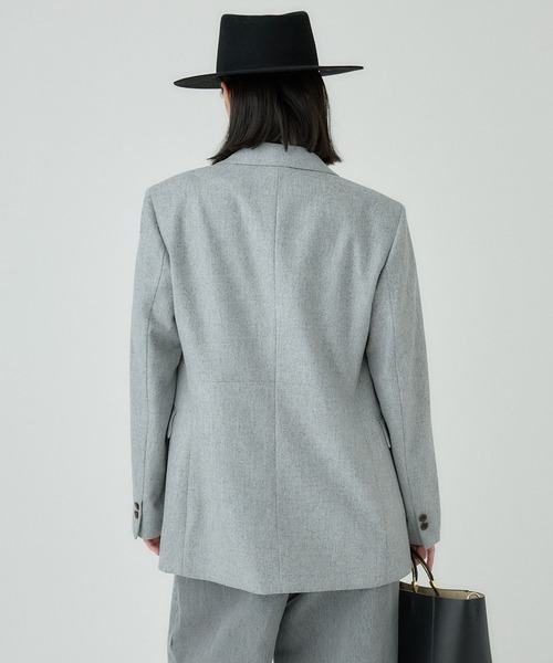 Chaos（カオス）の「Chaos(カオス)/オバロンジャケット（テーラードジャケット・レディース・ネイビー/ライトグレー・FREE）」の8枚目の写真