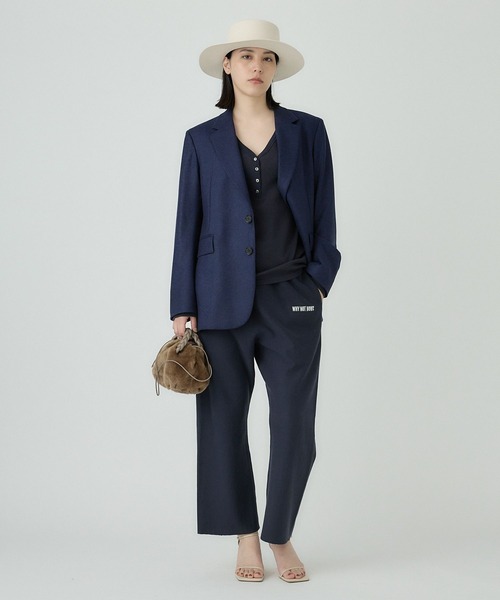 Chaos（カオス）の「Chaos(カオス)/オバロンジャケット（テーラードジャケット・レディース・ネイビー/ライトグレー・FREE）」の9枚目の写真