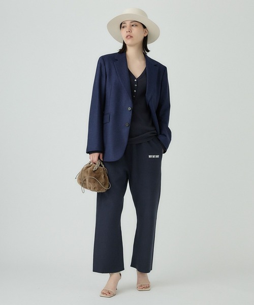 Chaos（カオス）の「Chaos(カオス)/オバロンジャケット（テーラードジャケット・レディース・ネイビー/ライトグレー・FREE）」の10枚目の写真