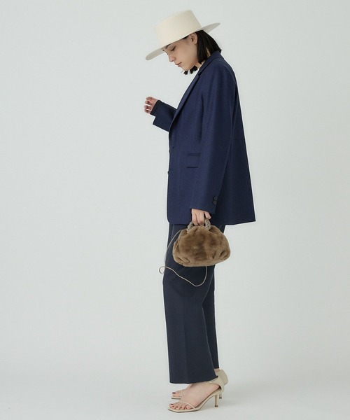 Chaos（カオス）の「Chaos(カオス)/オバロンジャケット（テーラードジャケット・レディース・ネイビー/ライトグレー・FREE）」の11枚目の写真