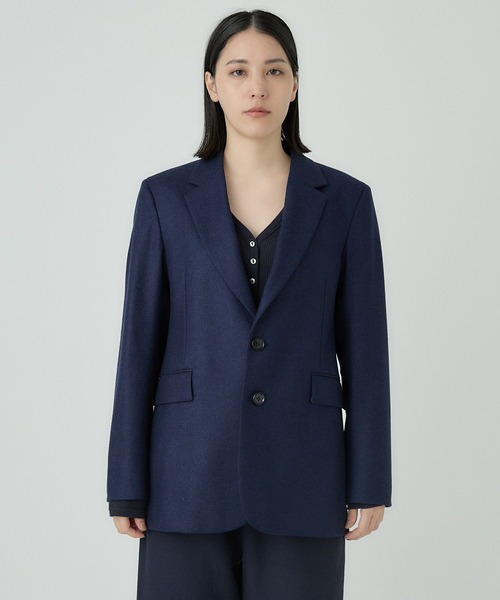 Chaos（カオス）の「Chaos(カオス)/オバロンジャケット（テーラードジャケット・レディース・ネイビー/ライトグレー・FREE）」の16枚目の写真