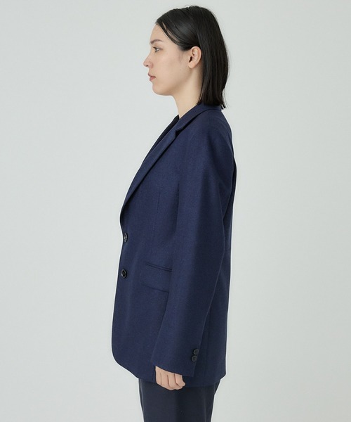 Chaos（カオス）の「Chaos(カオス)/オバロンジャケット（テーラードジャケット・レディース・ネイビー/ライトグレー・FREE）」の17枚目の写真