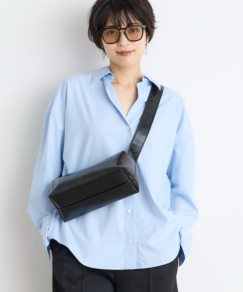 INED CLARO（イネドクラロ）の「テンセルコットン スキッパーワイドシャツ（シャツ/ブラウス・レディース・オフホワイト/ベージュ/ブルー・フリー）」の3枚目の写真