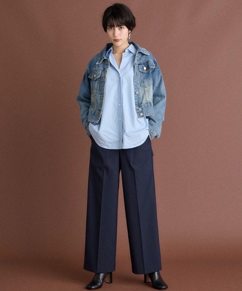 INED CLARO（イネドクラロ）の「テンセルコットン スキッパーワイドシャツ（シャツ/ブラウス・レディース・オフホワイト/ベージュ/ブルー・フリー）」の8枚目の写真