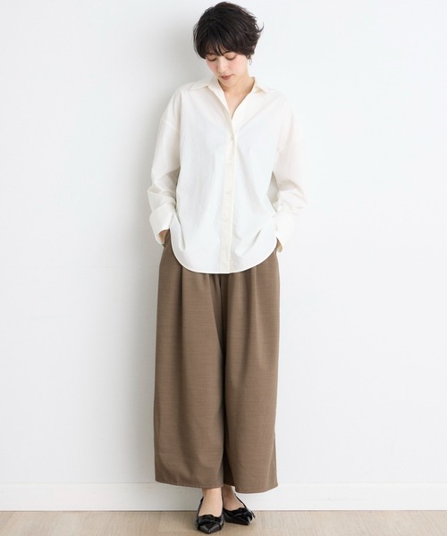 INED CLARO（イネドクラロ）の「テンセルコットン スキッパーワイドシャツ（シャツ/ブラウス・レディース・オフホワイト/ベージュ/ブルー・フリー）」の16枚目の写真