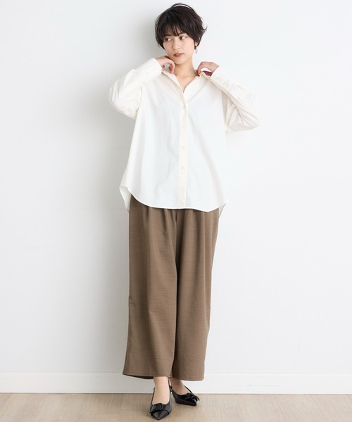 INED CLARO（イネドクラロ）の「テンセルコットン スキッパーワイドシャツ（シャツ/ブラウス・レディース・オフホワイト/ベージュ/ブルー・フリー）」の17枚目の写真