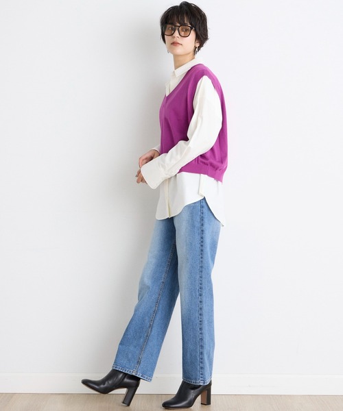 INED CLARO（イネドクラロ）の「テンセルコットン スキッパーワイドシャツ（シャツ/ブラウス・レディース・オフホワイト/ベージュ/ブルー・フリー）」の19枚目の写真