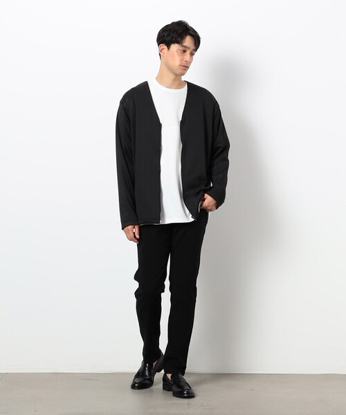 COMME CA ISM（コムサイズム）の「【アンサンブル対応】 ダンボールニット ジップアップカーディガン（カーディガン/ボレロ・メンズ・チャコール/ブラック・MEDIUM/LARGE）」の14枚目の写真