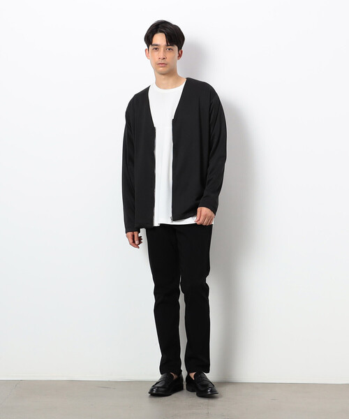 COMME CA ISM（コムサイズム）の「【アンサンブル対応】 ダンボールニット ジップアップカーディガン（カーディガン/ボレロ・メンズ・チャコール/ブラック・MEDIUM/LARGE）」の15枚目の写真