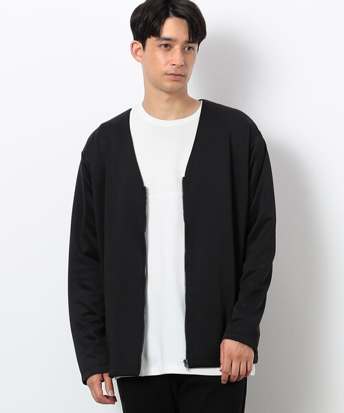 COMME CA ISM（コムサイズム）の「【アンサンブル対応】 ダンボールニット ジップアップカーディガン（カーディガン/ボレロ・メンズ・チャコール/ブラック・MEDIUM/LARGE）」の16枚目の写真