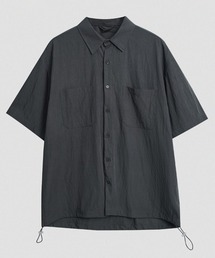 R. : Rayon Drawcord S/S Loose Shirt