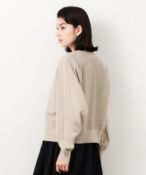 OPAQUE.CLIP（オペークドットクリップ）の「◆UV VネックZIPドルマンニットカーディガン【洗濯機洗い可/抗ピル】（カーディガン/ボレロ・レディース・グレー/ブルー系その他/ブラック/ライトベージュ・38/42/40）」の9枚目の写真