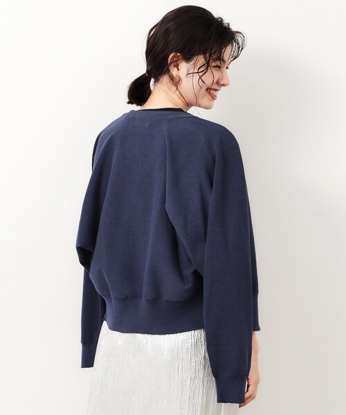 OPAQUE.CLIP（オペークドットクリップ）の「◆UV VネックZIPドルマンニットカーディガン【洗濯機洗い可/抗ピル】（カーディガン/ボレロ・レディース・グレー/ブルー系その他/ブラック/ライトベージュ・38/42/40）」の13枚目の写真