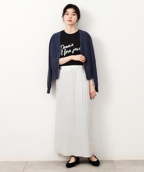 OPAQUE.CLIP（オペークドットクリップ）の「◆UV VネックZIPドルマンニットカーディガン【洗濯機洗い可/抗ピル】（カーディガン/ボレロ・レディース・グレー/ブルー系その他/ブラック/ライトベージュ・38/42/40）」の14枚目の写真