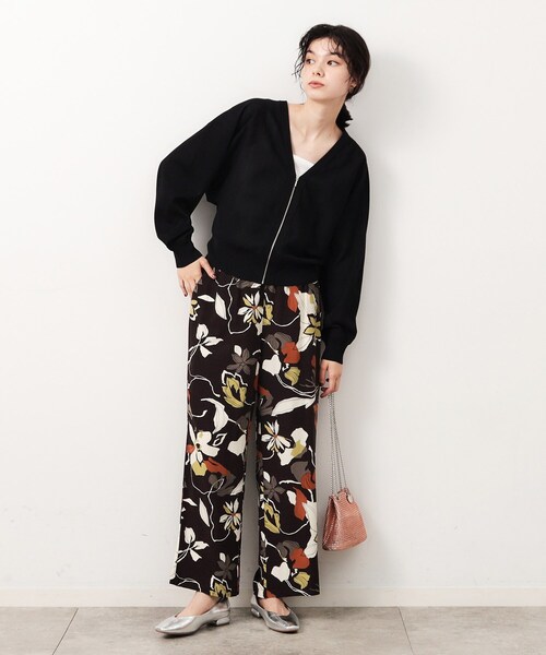 OPAQUE.CLIP（オペークドットクリップ）の「◆UV VネックZIPドルマンニットカーディガン【洗濯機洗い可/抗ピル】（カーディガン/ボレロ・レディース・グレー/ブルー系その他/ブラック/ライトベージュ・38/42/40）」の18枚目の写真