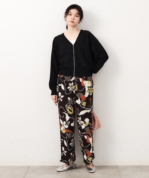 OPAQUE.CLIP（オペークドットクリップ）の「◆UV VネックZIPドルマンニットカーディガン【洗濯機洗い可/抗ピル】（カーディガン/ボレロ・レディース・グレー/ブルー系その他/ブラック/ライトベージュ・38/42/40）」の19枚目の写真