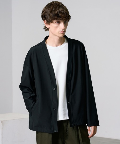 PUBLIC TOKYO(パブリックトウキョウ)の「〈セットアップ対応〉Air Tool(エアトール) ベーシックカーディガン(カーディガン/ボレロ・メンズ・ブラック系その他/ダークブラウン/ダークネイビー・1/2)」の20枚目の写真