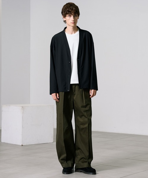 PUBLIC TOKYO(パブリックトウキョウ)の「〈セットアップ対応〉Air Tool(エアトール) ベーシックカーディガン(カーディガン/ボレロ・メンズ・ブラック系その他/ダークブラウン/ダークネイビー・1/2)」の12枚目の写真