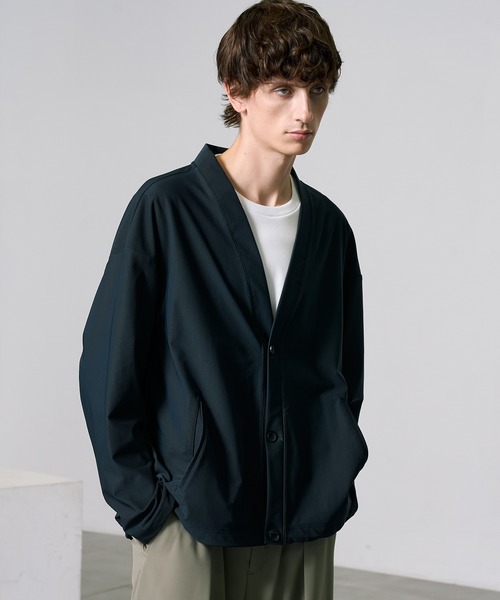 PUBLIC TOKYO(パブリックトウキョウ)の「〈セットアップ対応〉Air Tool(エアトール) ベーシックカーディガン(カーディガン/ボレロ・メンズ・ブラック系その他/ダークブラウン/ダークネイビー・1/2)」の15枚目の写真