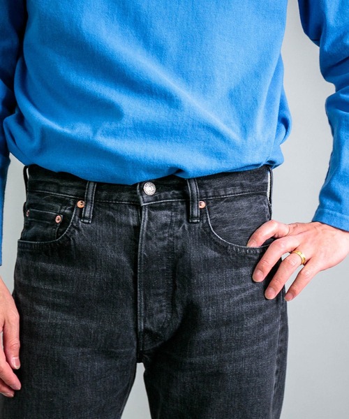 OMNIGOD mens / オムニゴッド] 14ozセルヴィッジブラックデニム 5P