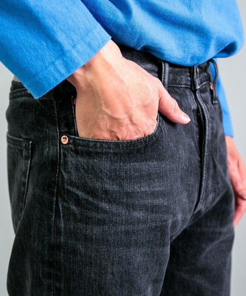 OMNIGOD mens / オムニゴッド] 14ozセルヴィッジブラックデニム 5P