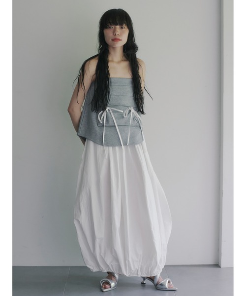 【セール】Mixed Fabrics Ribbon Two Piece（スカート）｜SORIN（ソリン ）