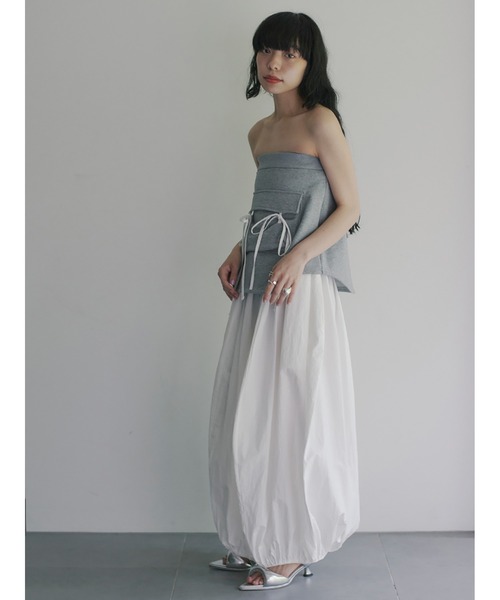 【セール】Mixed Fabrics Ribbon Two Piece（スカート）｜SORIN（ソリン ）