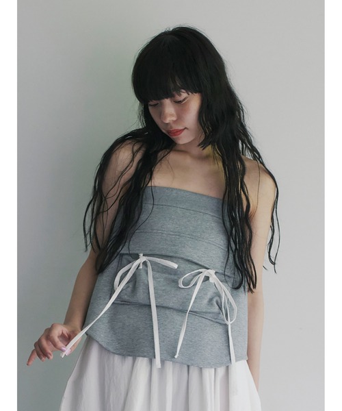 【セール】Mixed Fabrics Ribbon Two Piece（スカート）｜SORIN（ソリン ）