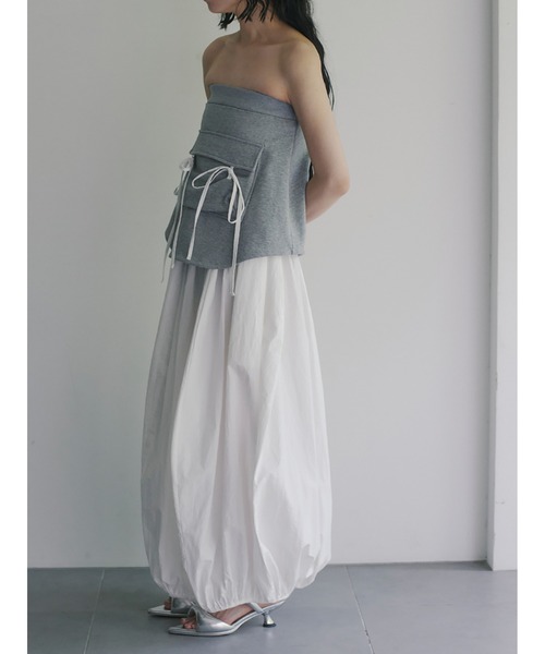 【セール】Mixed Fabrics Ribbon Two Piece（スカート）｜SORIN（ソリン ）