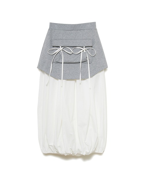 【セール】Mixed Fabrics Ribbon Two Piece（スカート）｜SORIN（ソリン ）