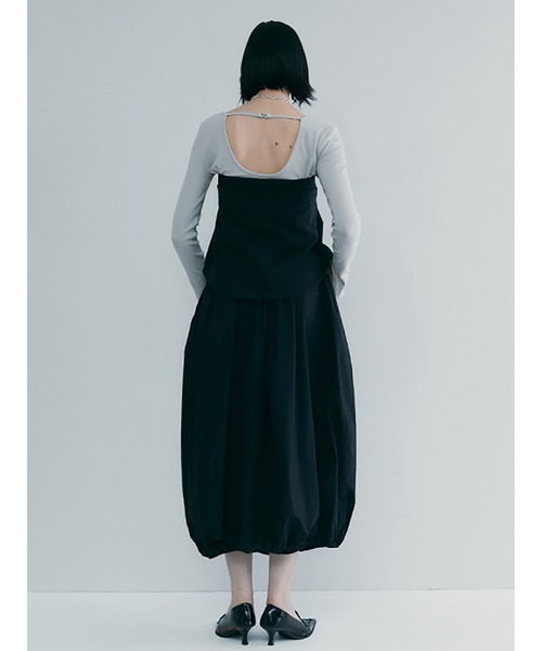 【セール】Mixed Fabrics Ribbon Two Piece（スカート）｜SORIN（ソリン ）