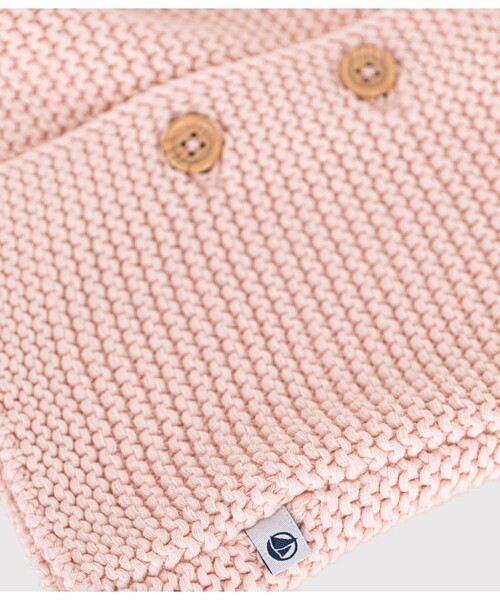 PETIT BATEAU（プチバトー）の「コットンニットカーディガン（カーディガン/ボレロ・キッズ・ライトピンク/ブラウン・6MONTH/18MONTH/12MONTH）」の5枚目の写真